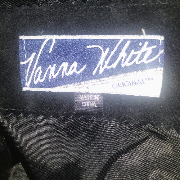 VANNA WHITE FRINGE SUEDE LEATHER COAT VERY BEAUTIFUL PERFECT CONDITION - Picture 4 of 4